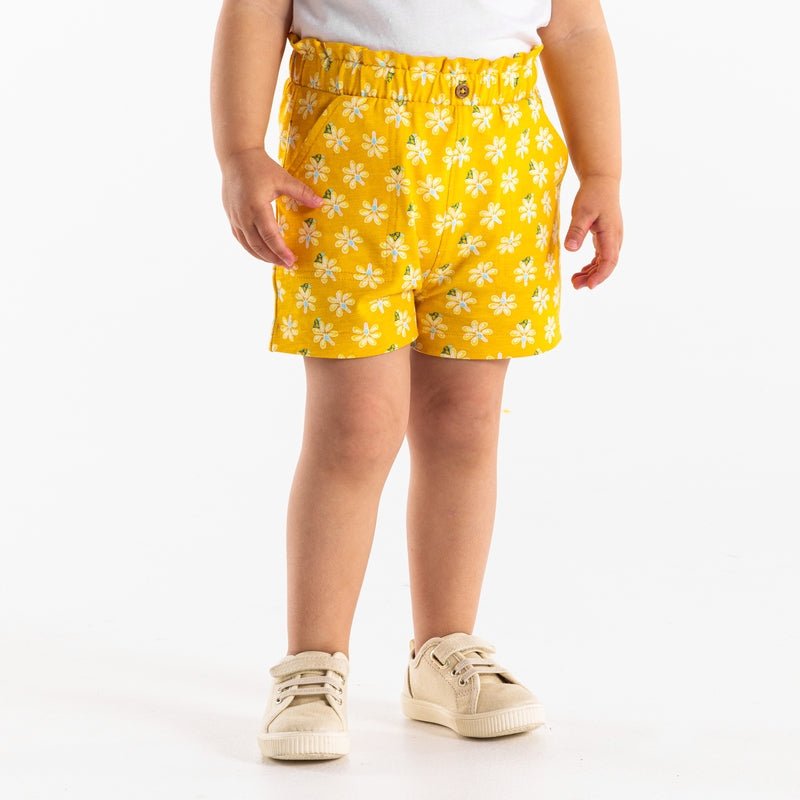 OBAIBI - מכנסיים קצרים עם הדפס בצבע צהוב - MASHBIR//365