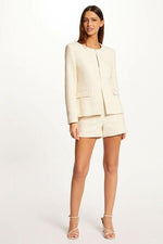 MORGAN - מכנסיים קצרים עם הדפס משבצות בצבע שמנת - MASHBIR//365