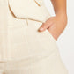 MORGAN - מכנסיים קצרים עם הדפס משבצות בצבע שמנת - MASHBIR//365 - 5