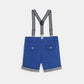 OBAIBI - מכנסיים קצרים עם שלייקס כחול - MASHBIR//365 - 4