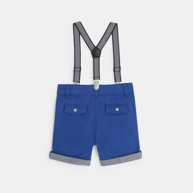 OBAIBI - מכנסיים קצרים עם שלייקס כחול - MASHBIR//365