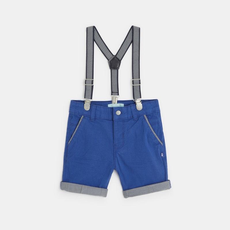 OBAIBI - מכנסיים קצרים עם שלייקס כחול - MASHBIR//365