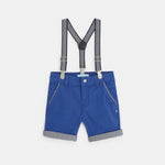 OBAIBI - מכנסיים קצרים עם שלייקס כחול - MASHBIR//365