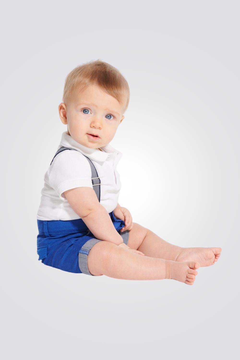 OBAIBI - מכנסיים קצרים עם שלייקס כחול - MASHBIR//365