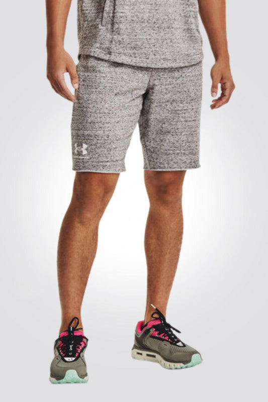 UNDER ARMOUR - מכנסיים קצרים RIVAL TERRY לגבר בצבע אפור - MASHBIR//365