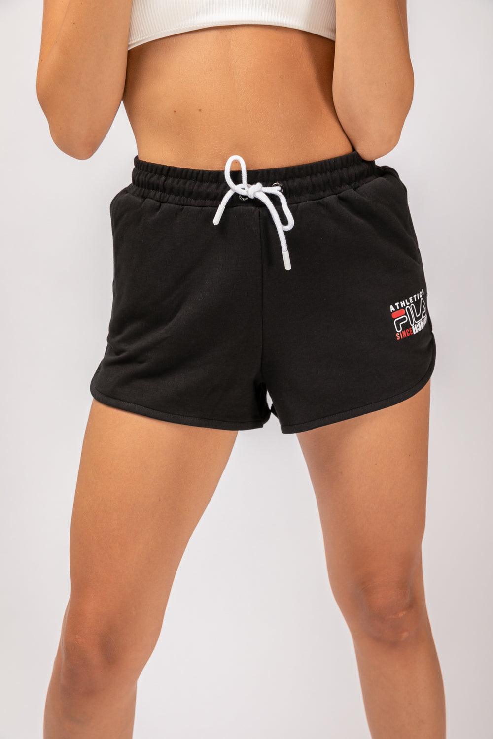 FILA - מכנסיים קצרים שחורים LOGO - MASHBIR//365