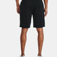 UNDER ARMOUR - מכנסיים קצרים SS21 UA RIVAL TERRY בצבע שחור - MASHBIR//365