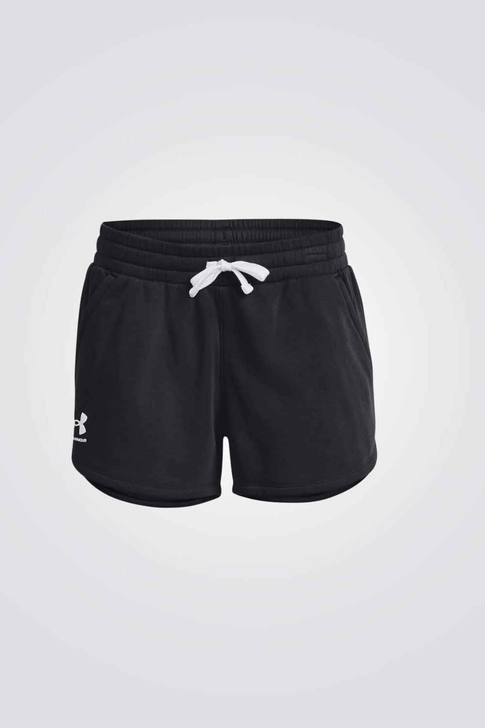 UNDER ARMOUR - מכנסיים קצרים SS23 Rival Fleece בצבע שחור - MASHBIR//365