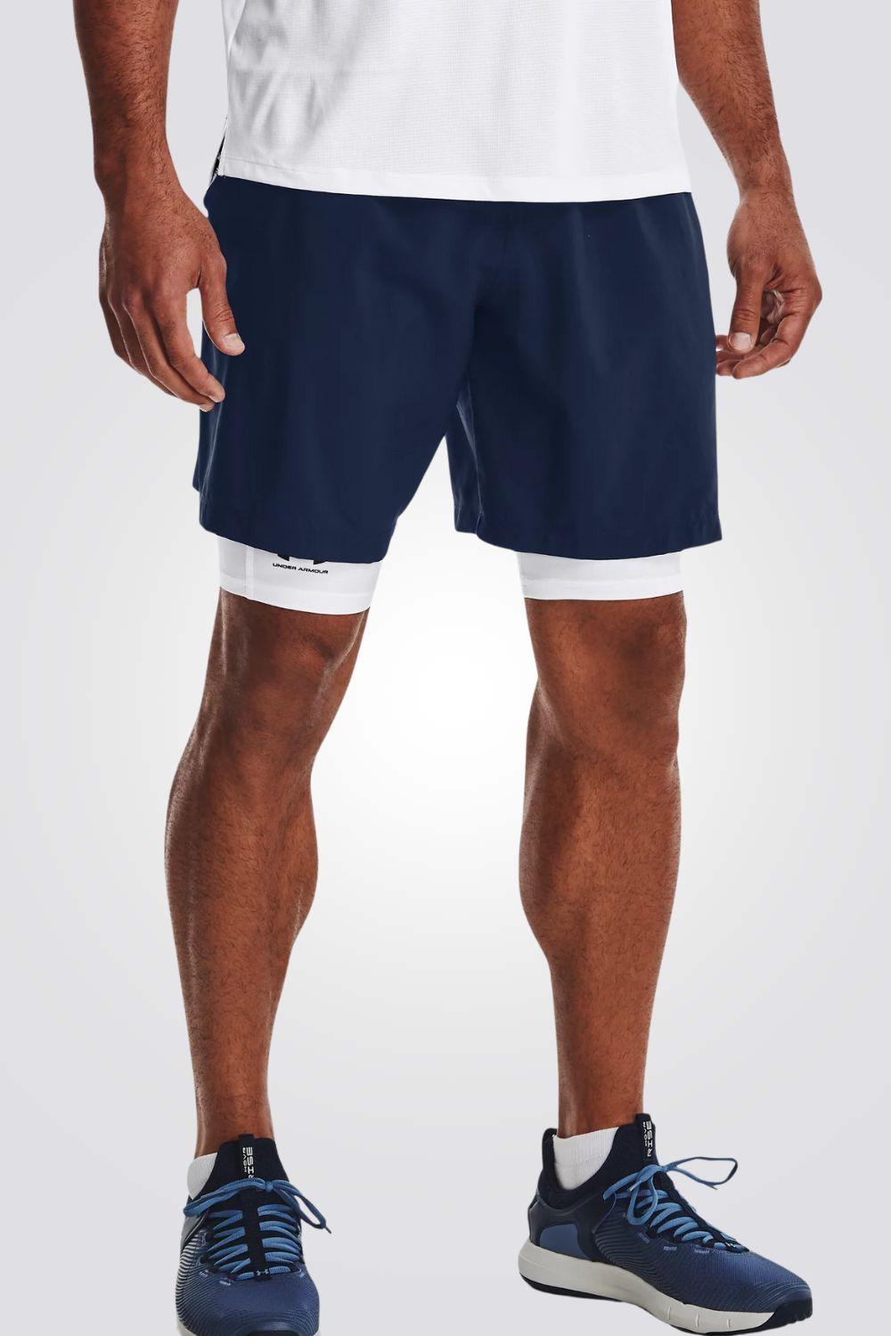 UNDER ARMOUR - מכנסיים קצרים UA Woven Graphic בצבע נייבי - MASHBIR//365