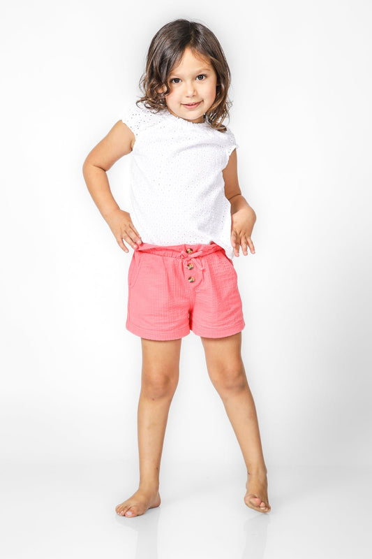 OKAIDI - מכנסיים קצרות בצבע ורוד לילדות - MASHBIR//365