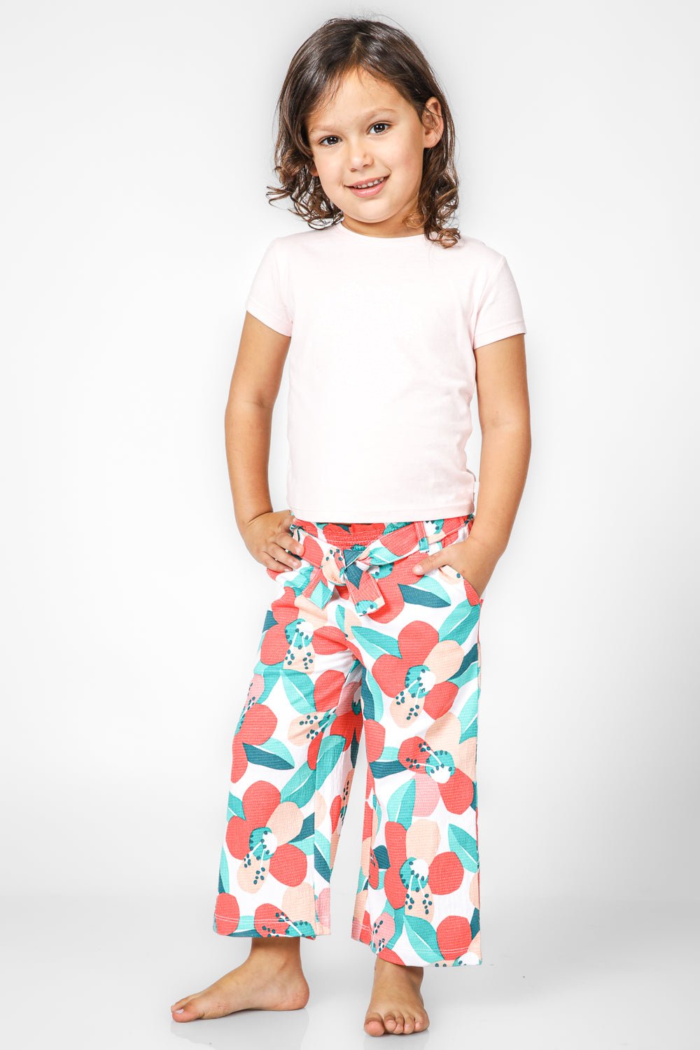 OKAIDI - מכנסיים מתרחבים PRINTED בשילוב צבעים - MASHBIR//365