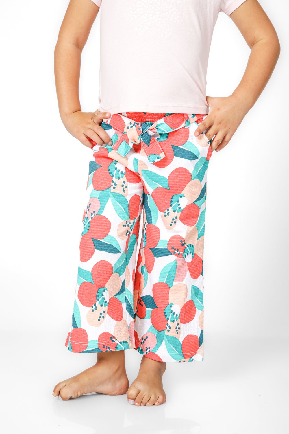 OKAIDI - מכנסיים מתרחבים PRINTED בשילוב צבעים - MASHBIR//365