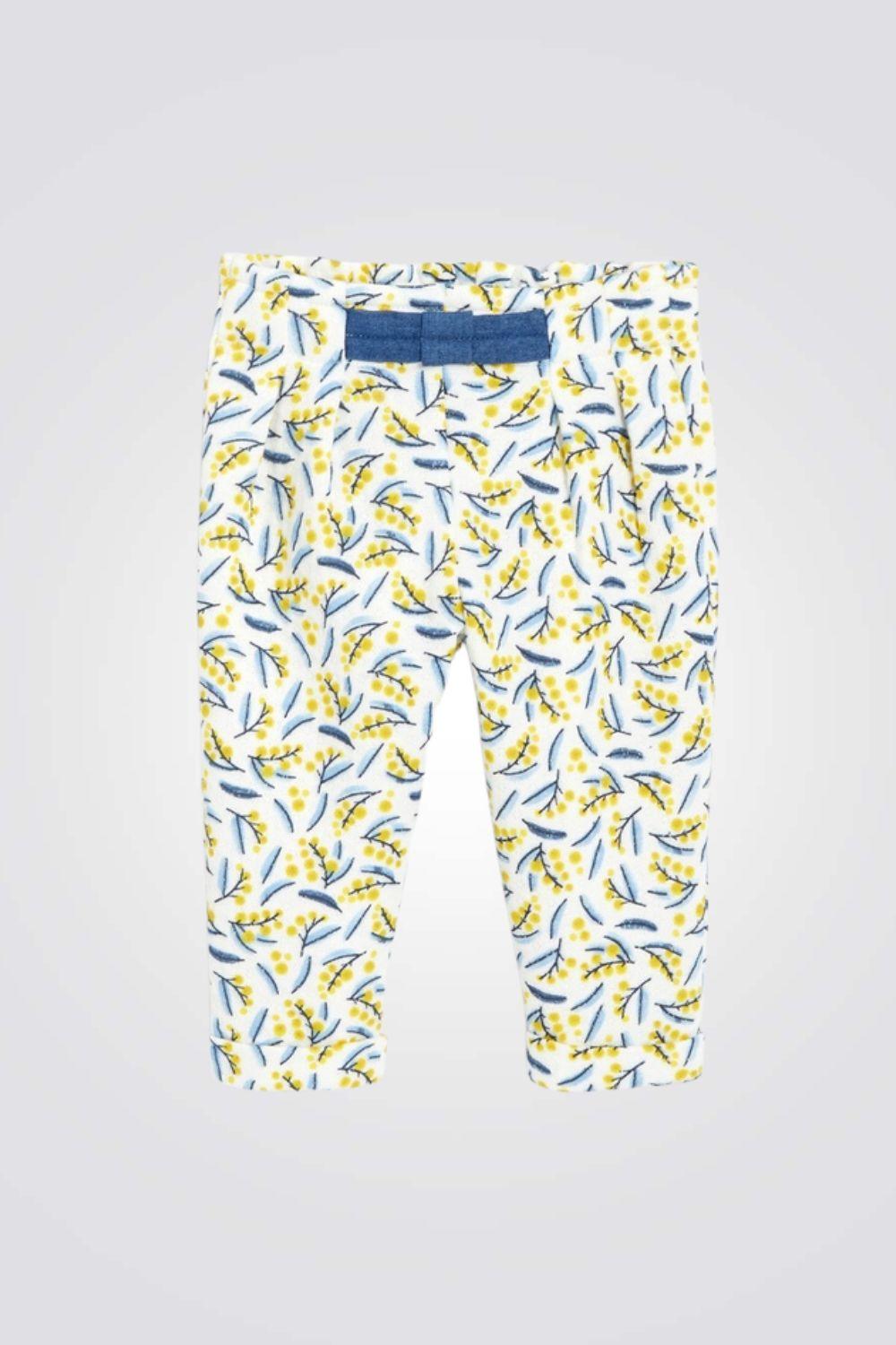OBAIBI - מכנסיים מודפסים לתינוקות בצבע לבן - MASHBIR//365