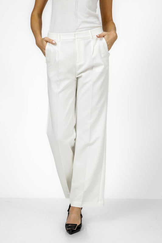 KENNETH COLE - מכנסיים מחוייטים בצבע לבן - MASHBIR//365