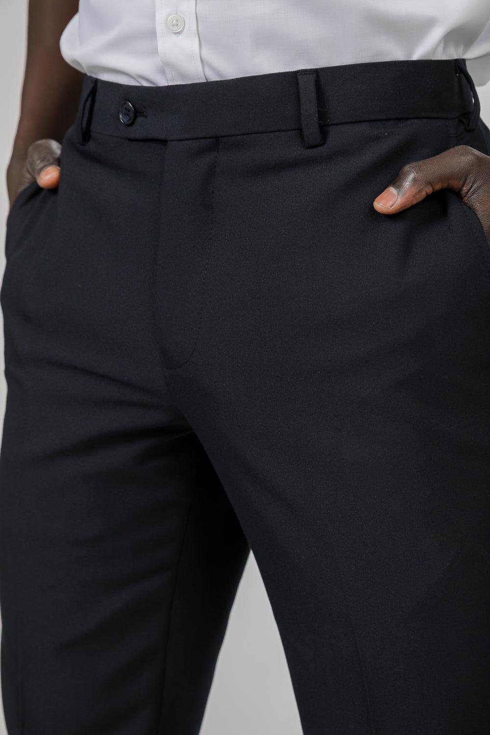 KENNETH COLE - מכנסיים מחוייטים MODERN בצבע נייבי - MASHBIR//365