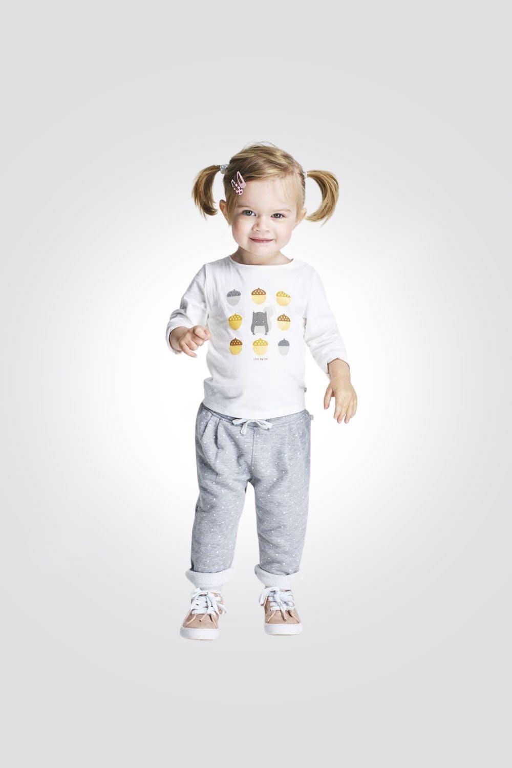 OBAIBI - מכנסים בצבע אפור עם נקודות - MASHBIR//365