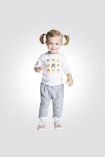 OBAIBI - מכנסים בצבע אפור עם נקודות - MASHBIR//365