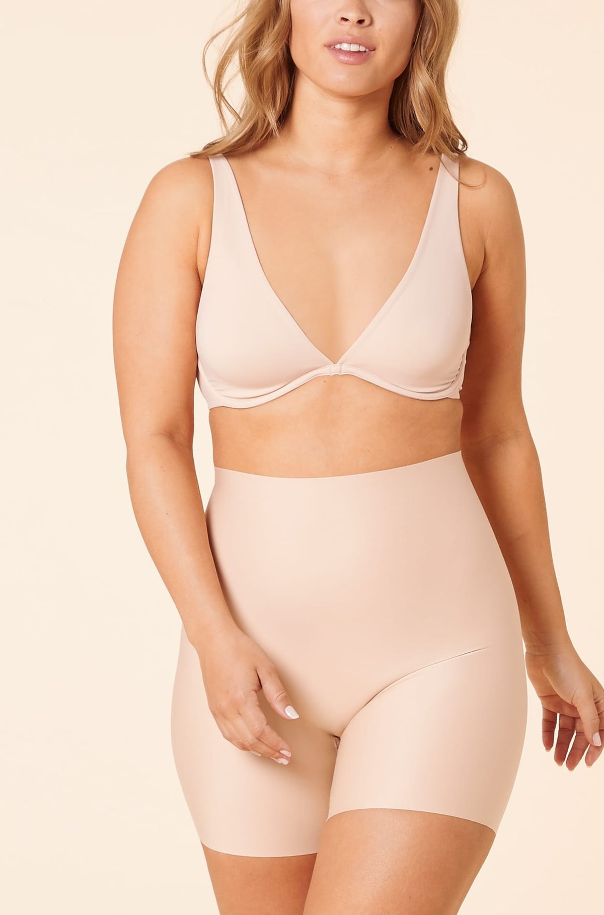 ETAM - מכנסון מחטב גבוה CONTROL BY ETAM בצבע גוף - MASHBIR//365