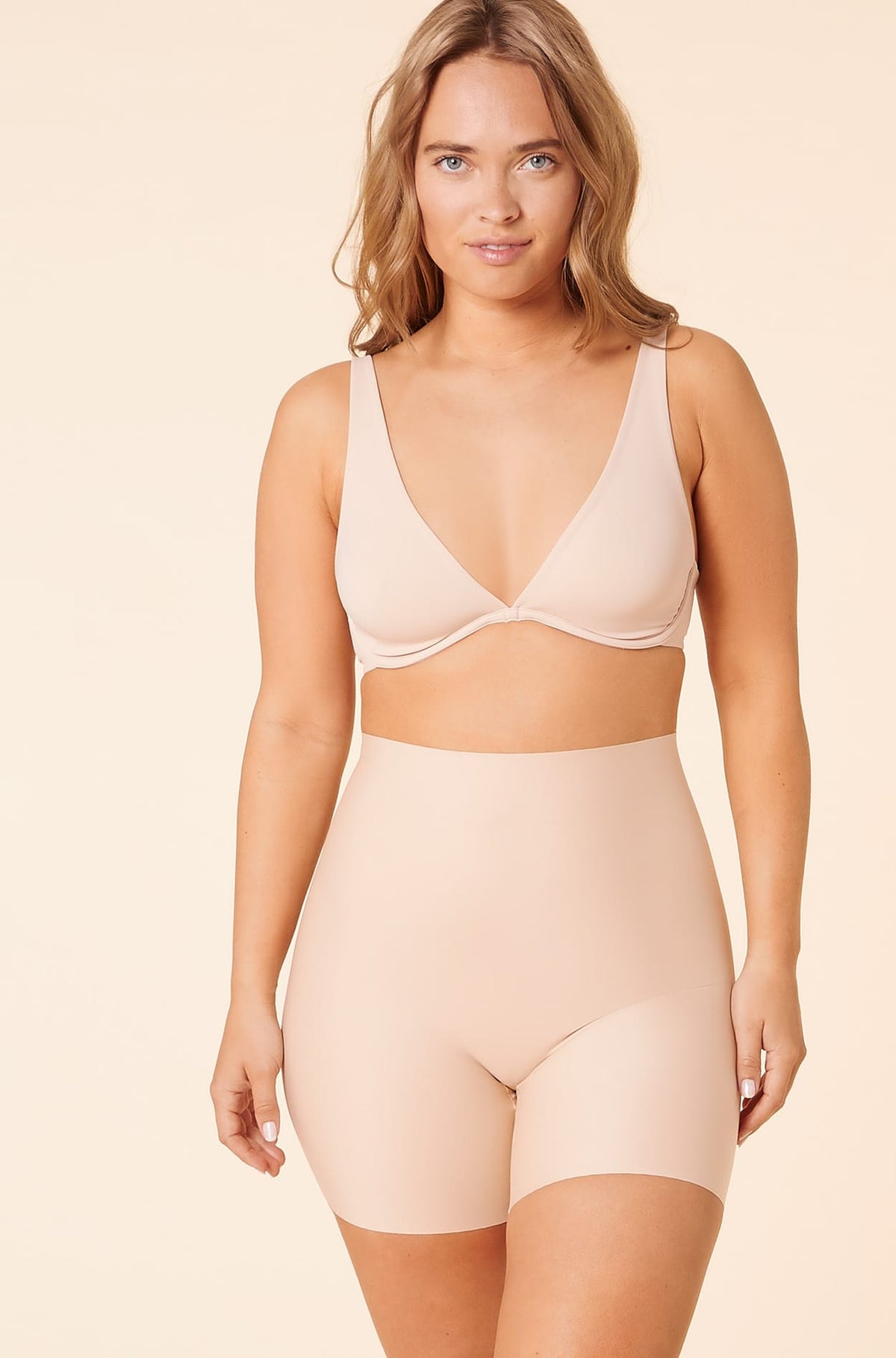 ETAM - מכנסון מחטב גבוה CONTROL BY ETAM בצבע גוף - MASHBIR//365