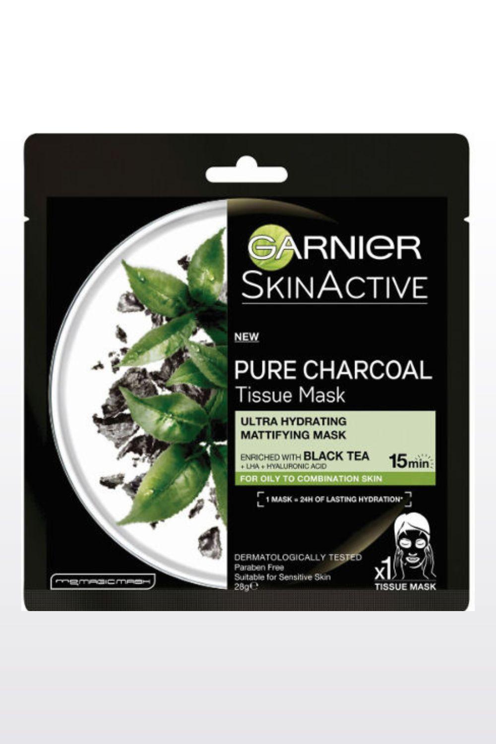 Garnier - מסיכת טישו לפנים תה פחם - MASHBIR//365