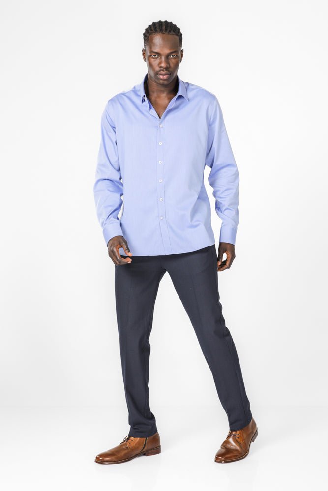 KENNETH COLE - מכופתרת אל קמט בצבע תכלת - MASHBIR//365