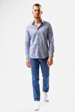 KENNETH COLE - מכופתרת BAMBOO PRINT אפור תכלת - MASHBIR//365