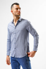 KENNETH COLE - מכופתרת BAMBOO PRINT אפור תכלת - MASHBIR//365