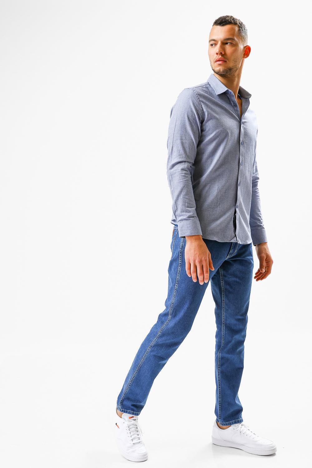 KENNETH COLE - מכופתרת BAMBOO PRINT אפור תכלת - MASHBIR//365