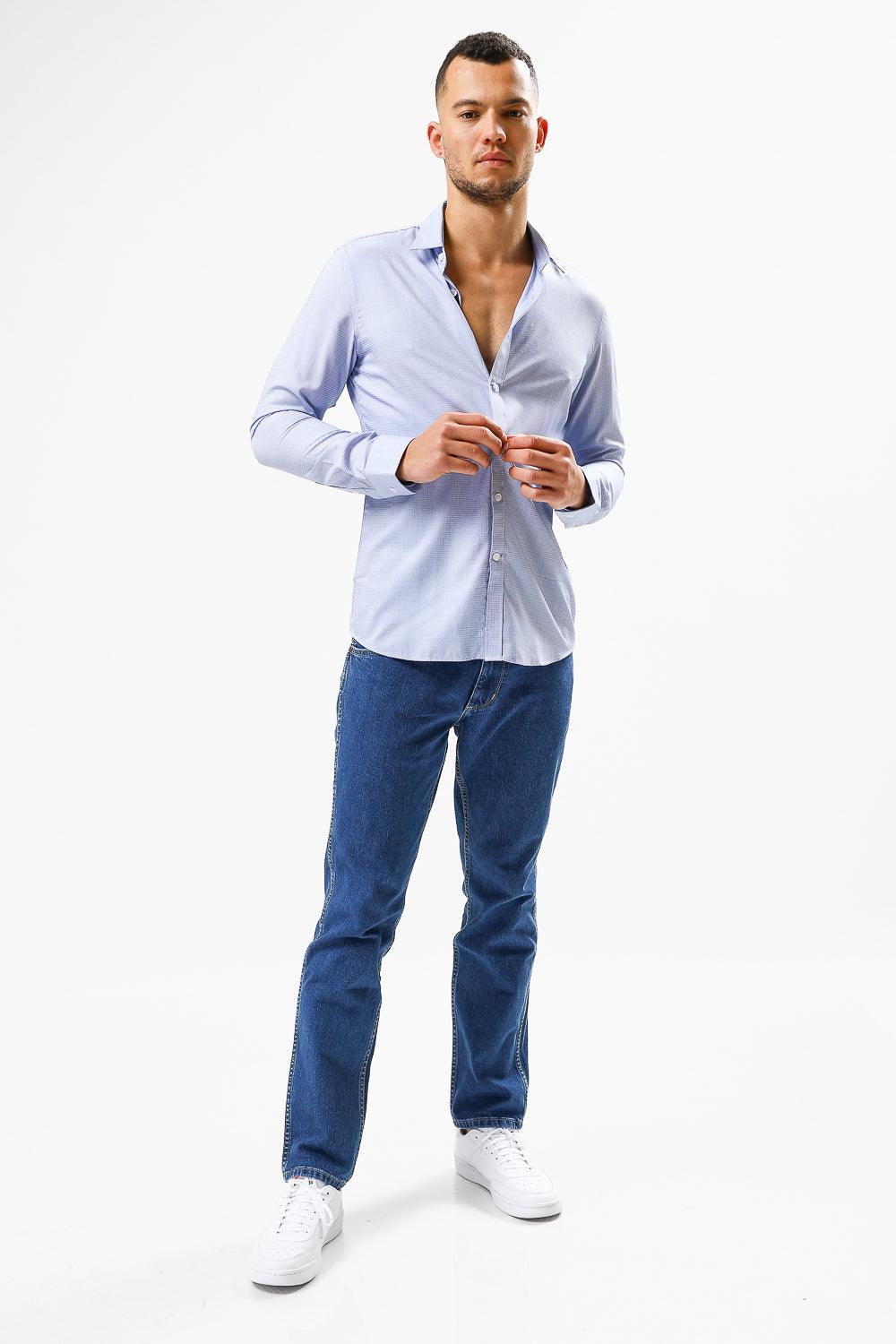 KENNETH COLE - מכופתרת BAMBOO תכלת בהיר - MASHBIR//365