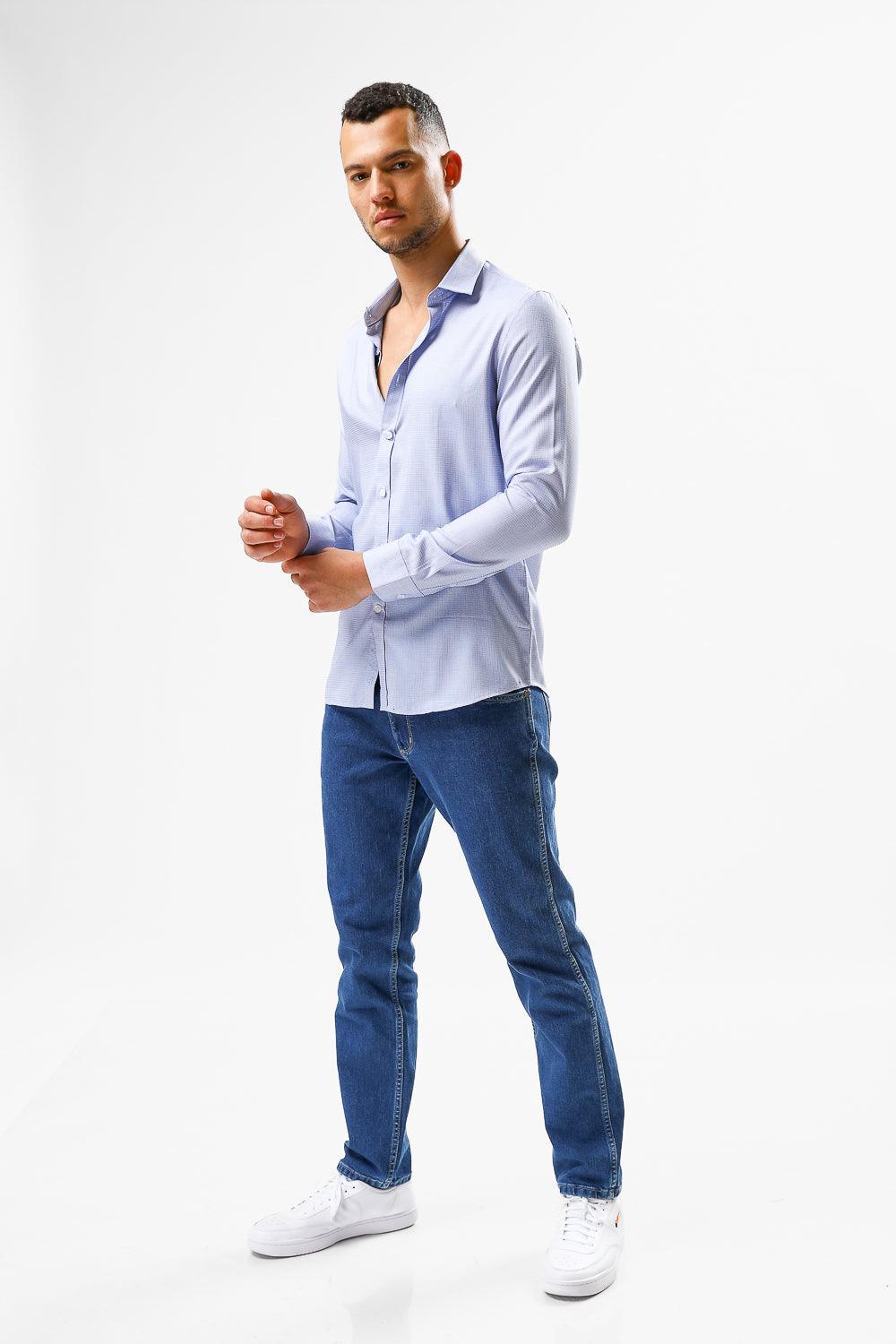 KENNETH COLE - מכופתרת BAMBOO תכלת בהיר - MASHBIR//365