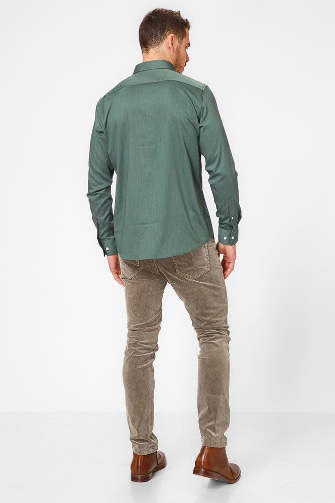 KENNETH COLE - מכופתרת בצבע ירוק עם לוגו - MASHBIR//365