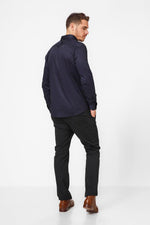 KENNETH COLE - מכופתרת בצבע נייבי עם לוגו - MASHBIR//365
