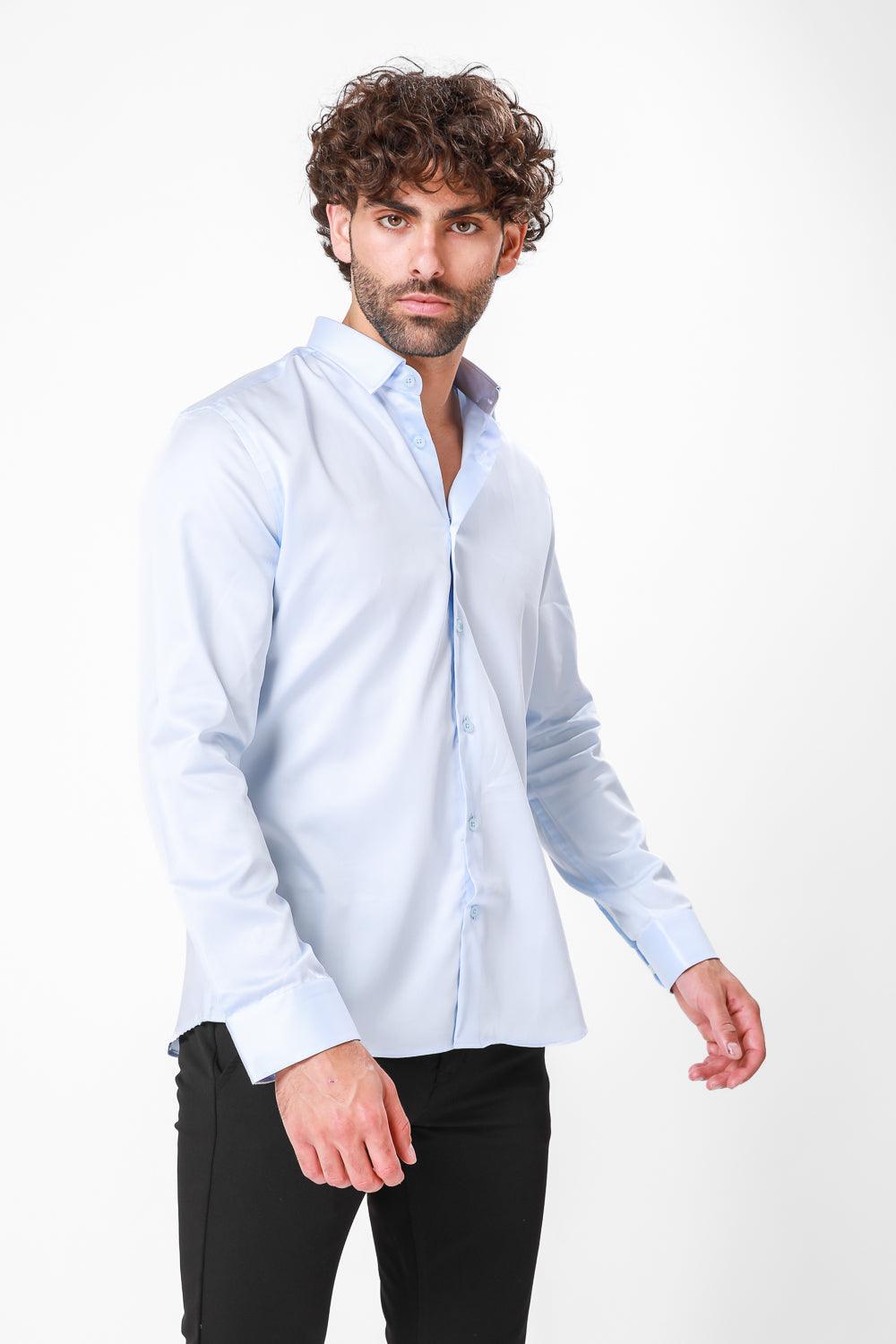 KENNETH COLE - מכופתרת בצבע תכלת בהיר - MASHBIR//365