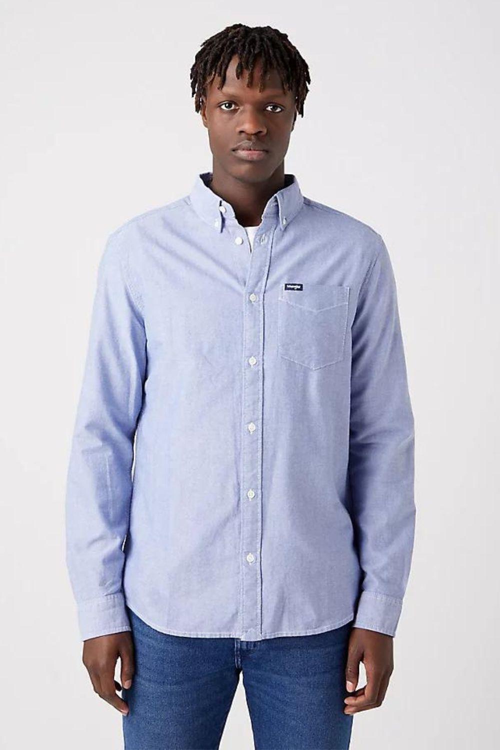 WRANGLER - מכופתרת BLUE TINT בצבע תכלת - MASHBIR//365