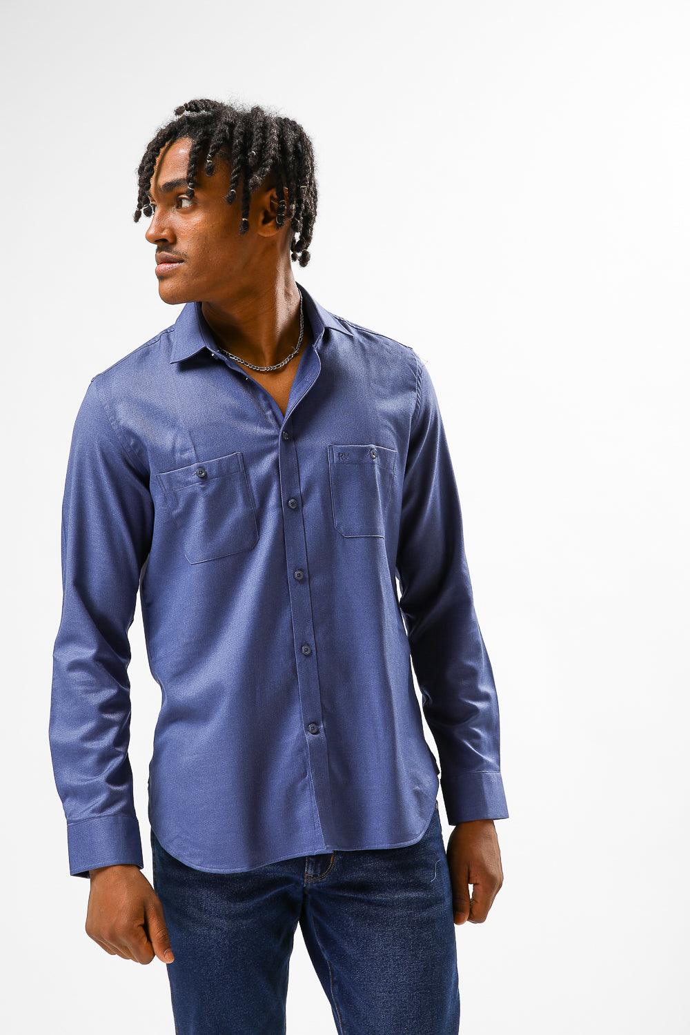 KENNETH COLE - מכופתרת BRUSHED JEANS - MASHBIR//365