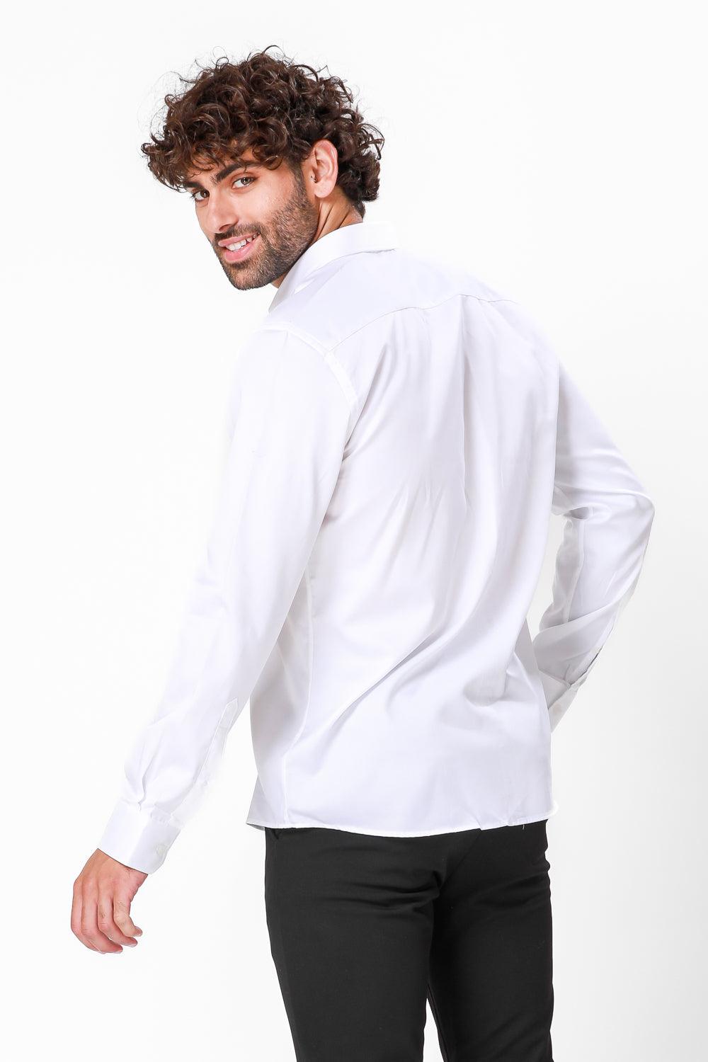 KENNETH COLE - מכופתרת COTTON SATIN צבע לבן - MASHBIR//365