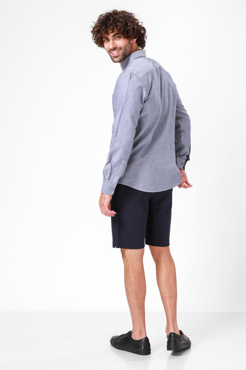 KENNETH COLE - מכופתרת DENIM BLUE שרוול ארוך - MASHBIR//365