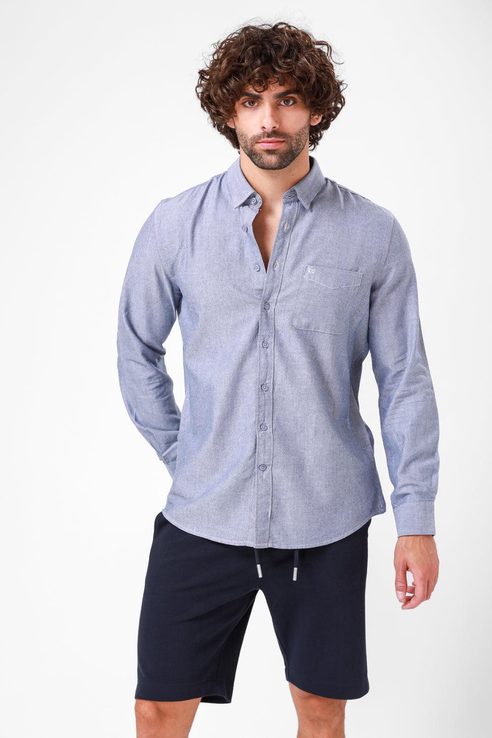 KENNETH COLE - מכופתרת DENIM BLUE שרוול ארוך - MASHBIR//365