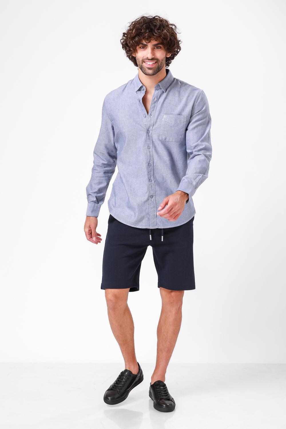 KENNETH COLE - מכופתרת DENIM BLUE שרוול ארוך - MASHBIR//365