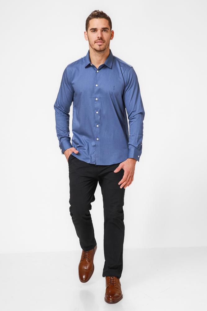 KENNETH COLE - מכופתרת DENIM עם לוגו - MASHBIR//365