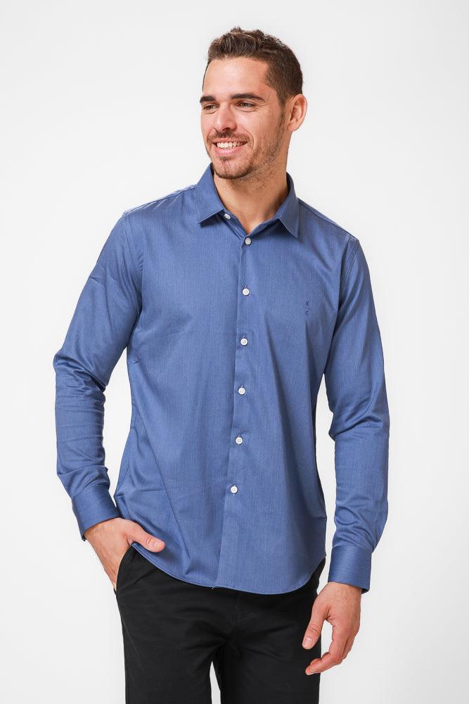 KENNETH COLE - מכופתרת DENIM עם לוגו - MASHBIR//365