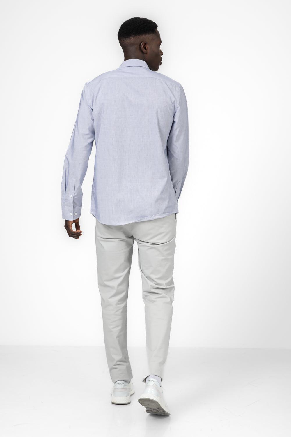 KENNETH COLE - מכופתרת פשתן בגזרת SLIM FIT צבע LT BLUE - MASHBIR//365