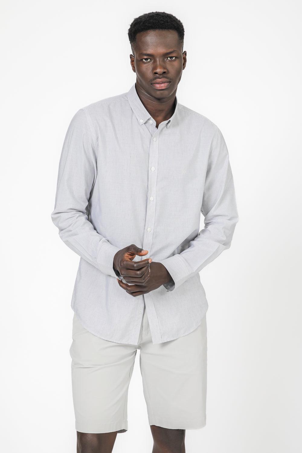 KENNETH COLE - מכופתרת פשתן בגזרת SLIM FIT צבע SAGE - MASHBIR//365