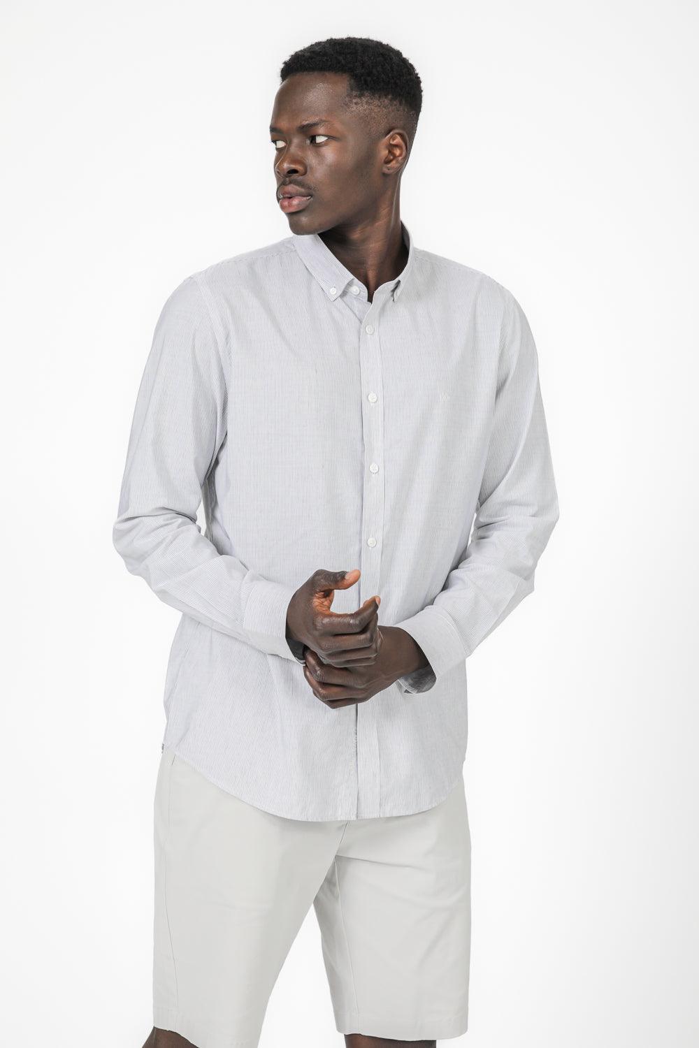 KENNETH COLE - מכופתרת פשתן בגזרת SLIM FIT צבע SAGE - MASHBIR//365