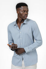 KENNETH COLE - מכופתרת פסים SLIM FIT בצבע DENIM - MASHBIR//365