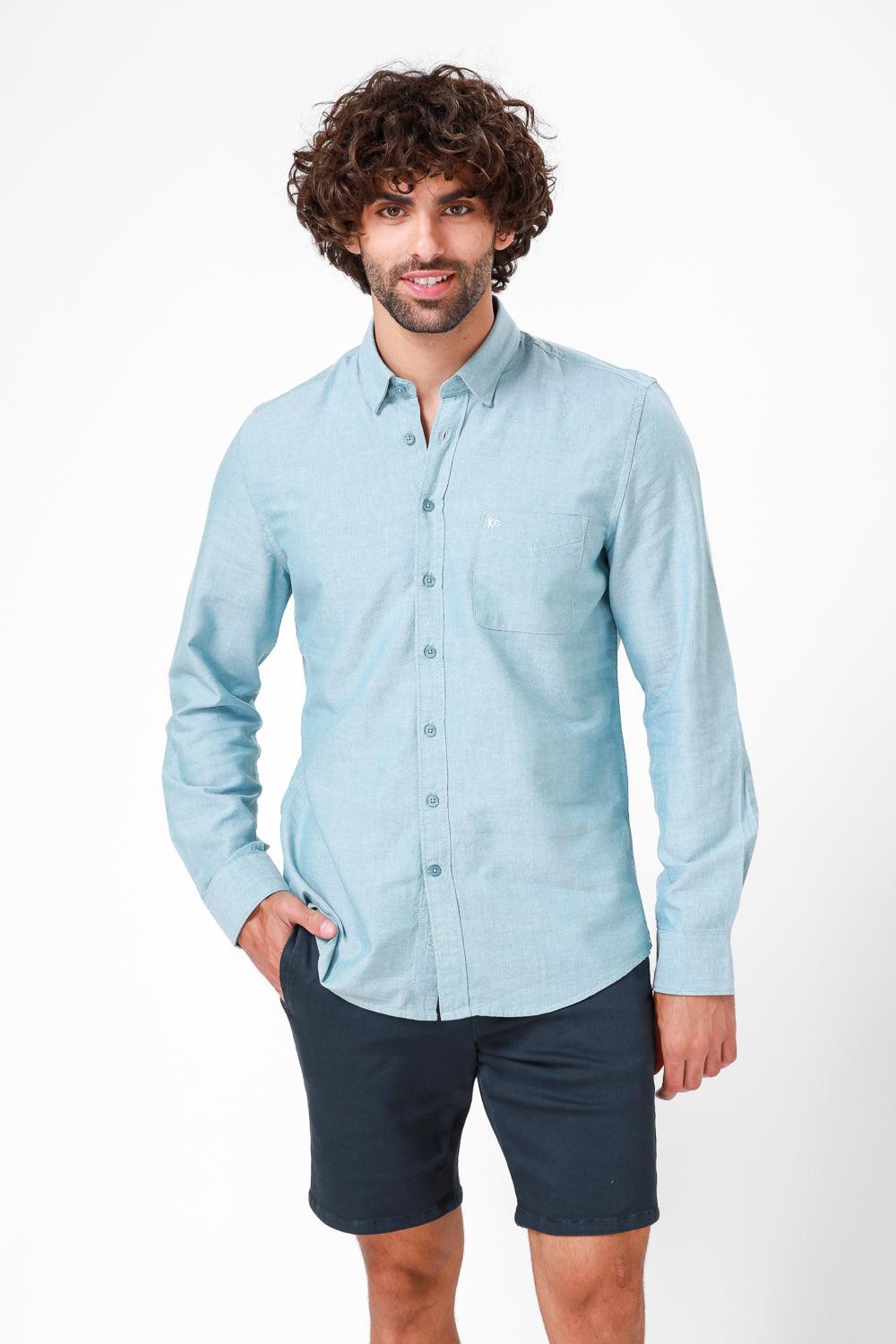 KENNETH COLE - מכופתרת ירוקה שרוול ארוך - MASHBIR//365