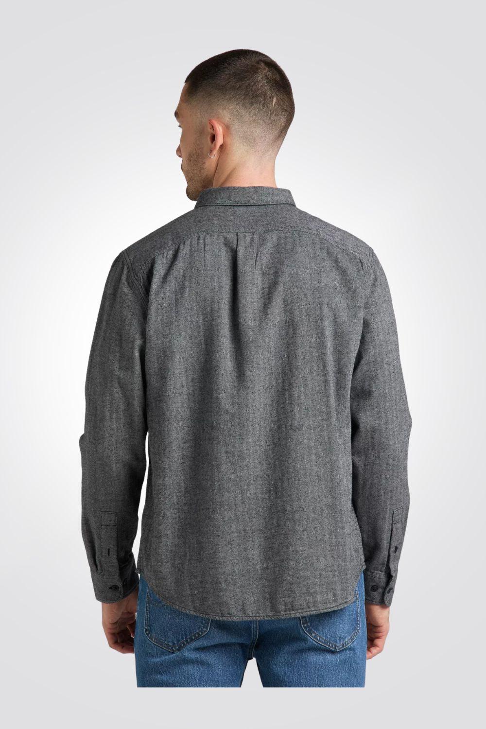 LEE - מכופתרת קלאסית אפור כהה - MASHBIR//365