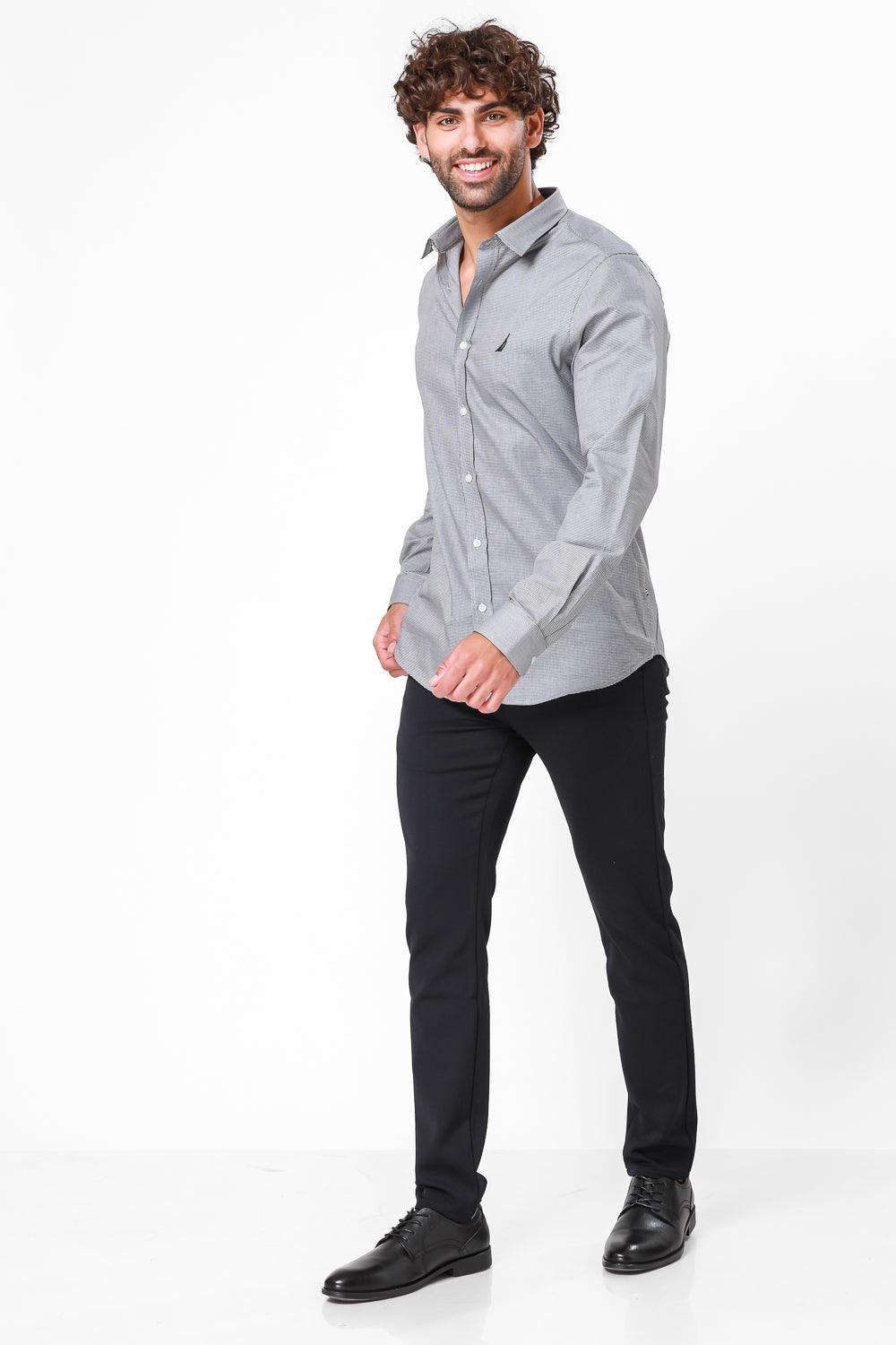 NAUTICA - מכופתרת טקסטורה שחור - MASHBIR//365