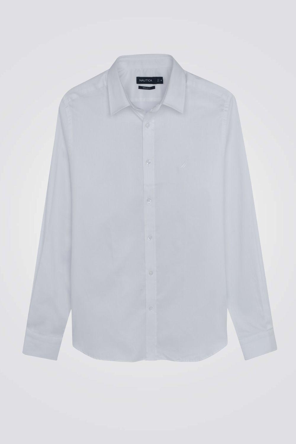 NAUTICA - מכופתרת לבנה TAILORED FIT לוגו רקום - MASHBIR//365