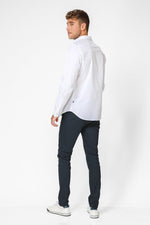 NAUTICA - מכופתרת לבנה TAILORED FIT לוגו רקום - MASHBIR//365